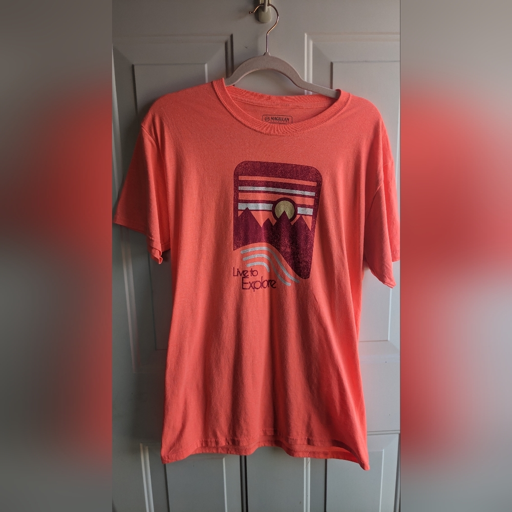 Magellan Outdoors "Live to Explore" Tee T-Shirt Cotton Hiking